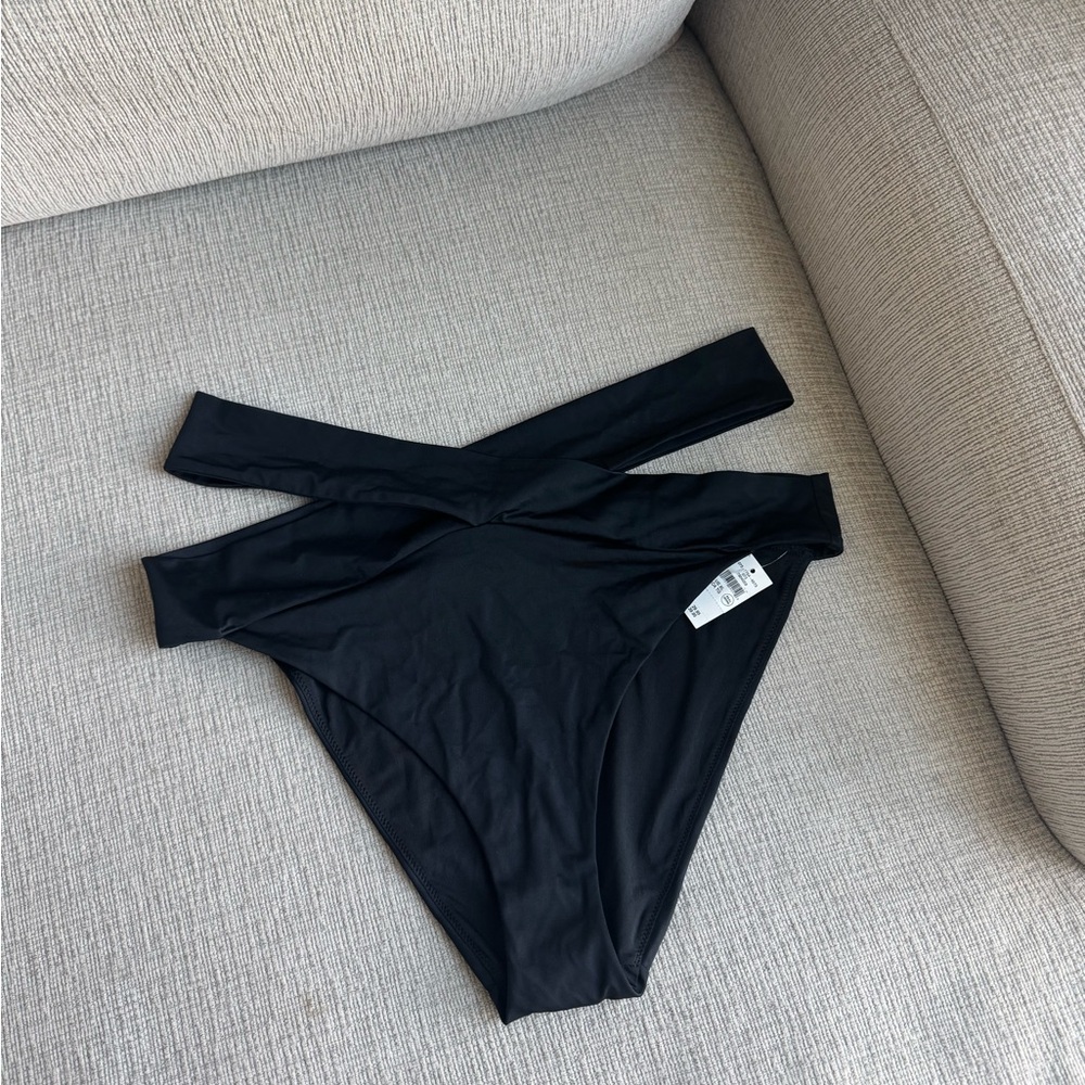 Aerie Black Crossover Swim Bottoms